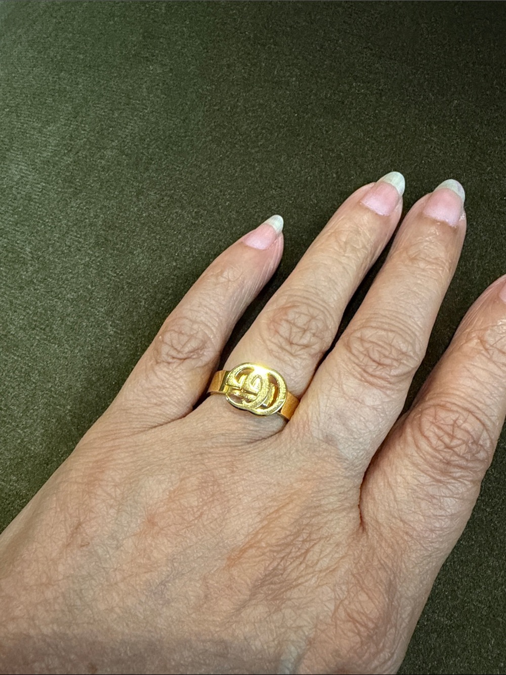 Gold GG Logo Ring